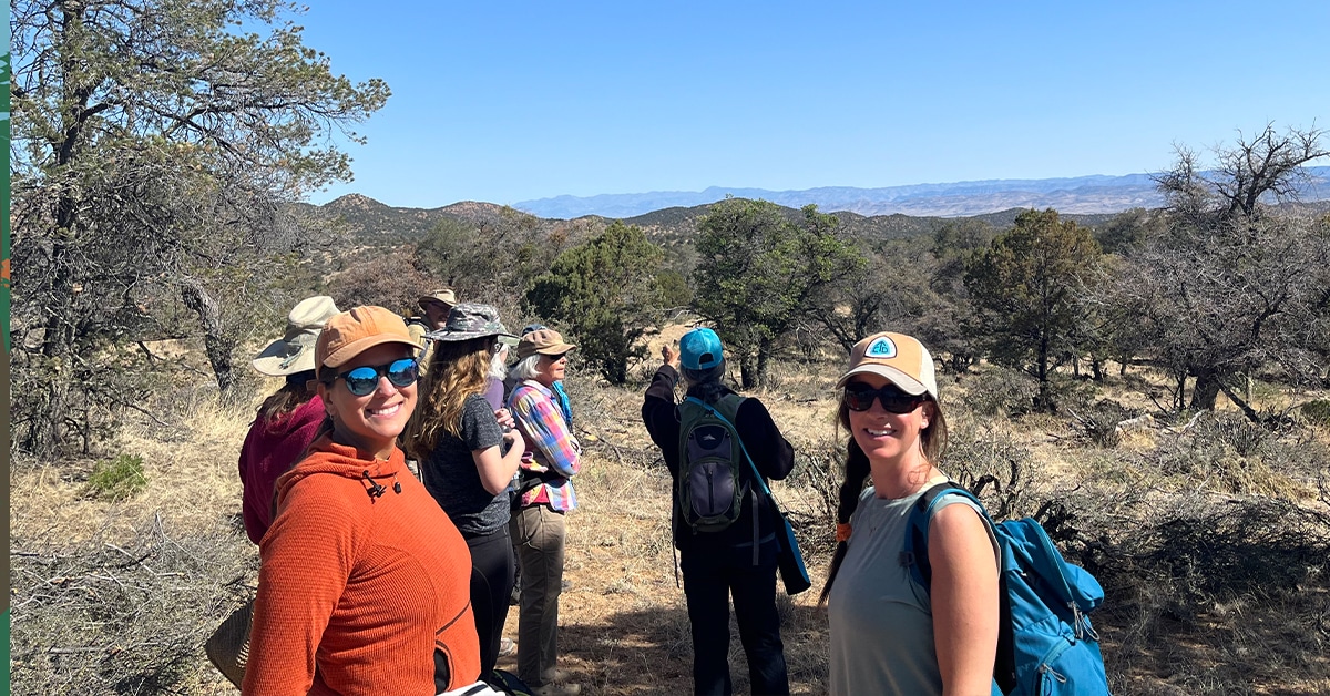 Hiking group at 2022 Trail Days near Silver City New Mexico.