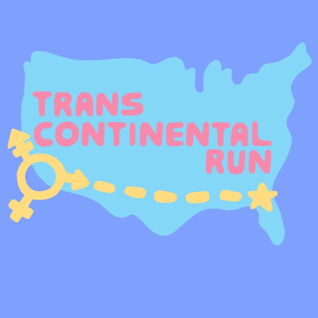 Cal Dobbs trans continental run logo- blue.